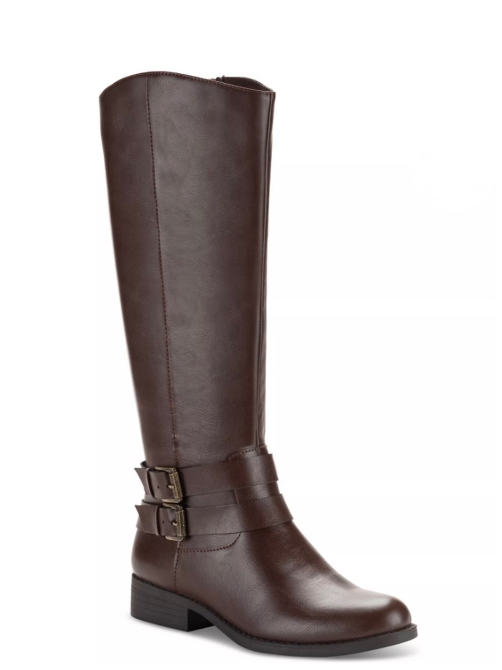 Style & Co Brown Riding Boots with Buckles Size 10 Wide Calf